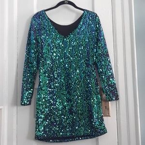 Holiday Sequin Mini Dress